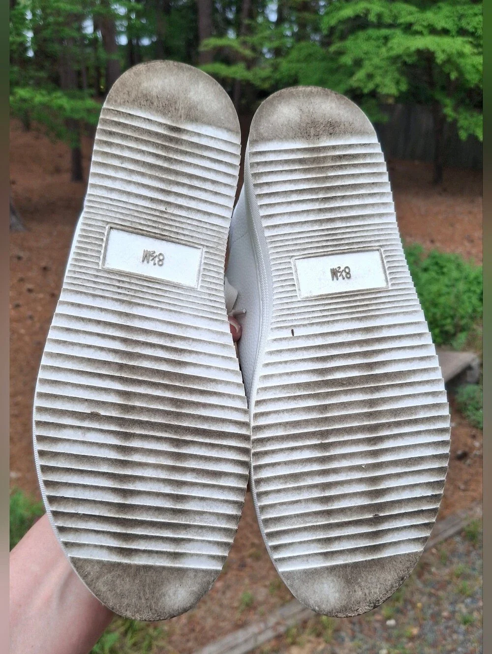 Joy Mangano Performance White Leather Comfort Platform Sneakers Orthotic Insole